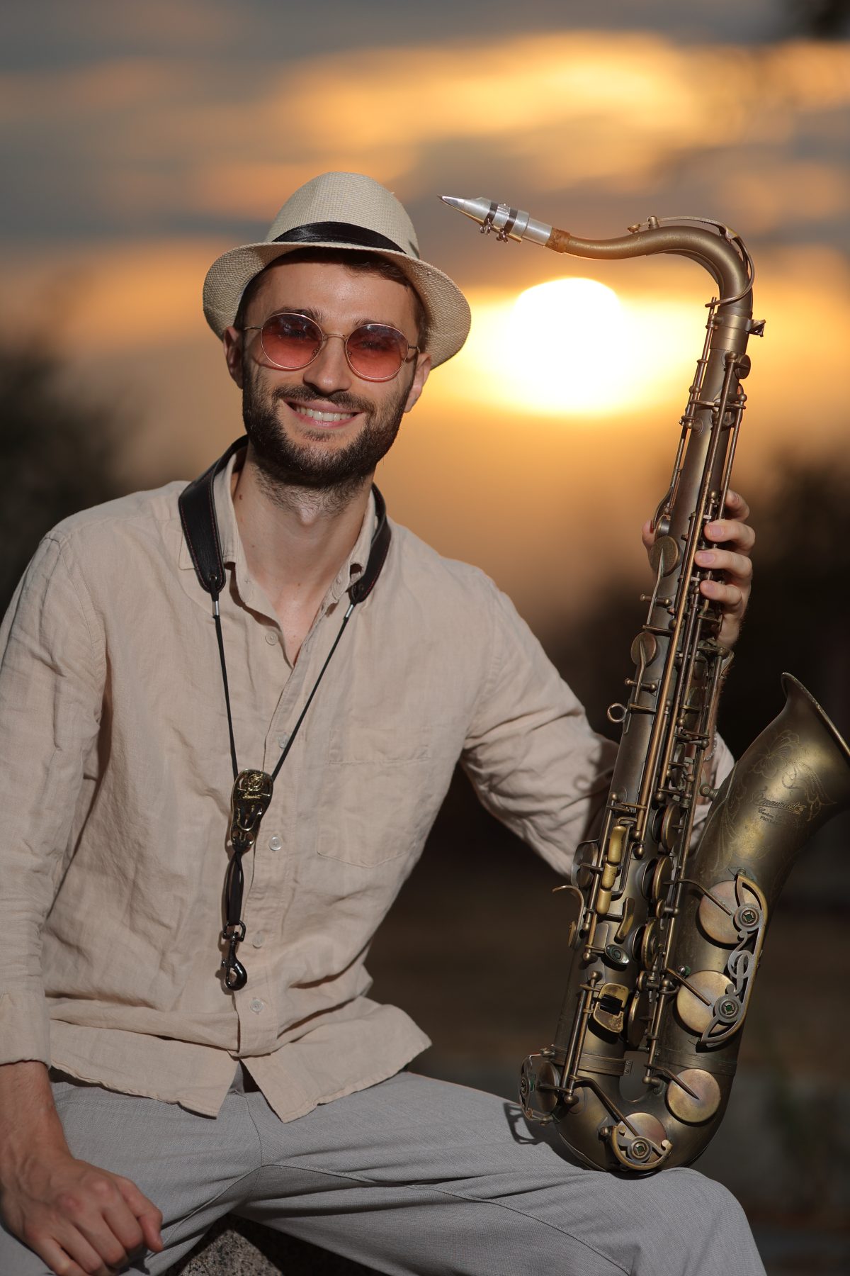 Niki Sax with his tenor saxophone